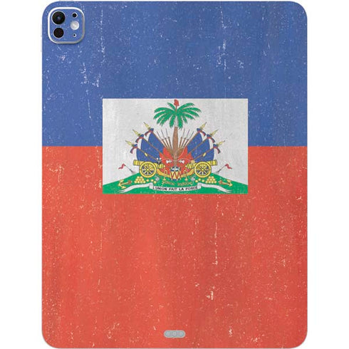 Haitian Flag Distressed iPad Pro 13in M4 (2024) Skin